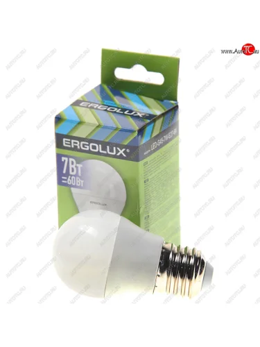 Лампа светодиодная Е27 G45 7W (60W) 220V дневной свет ERGOLUX ERGOLUX led-g45-7w-e27-6k