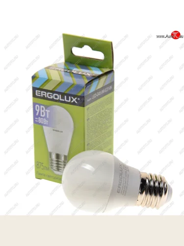 Лампа светодиодная Е27 G45 9W (80W) 220V дневной свет ERGOLUX ERGOLUX led-g45-9w-e27-6k