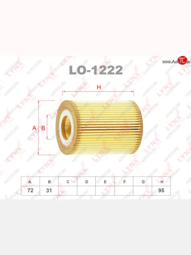 Фильтр масляный MERCEDES C,E,ML,R,G,Sprinter,Vito (3.0 D) LYNX LYNX lo1222