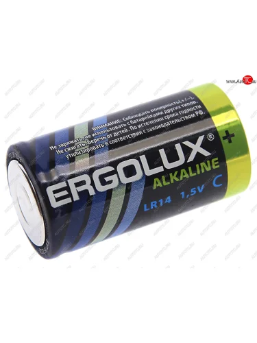 Батарейка C LR14 1.5V блистер 2шт. (цена за 1шт.) Alkaline ERGOLUX ERGOLUX lr14 bl-2