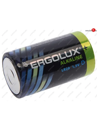 Батарейка D LR20 1.5V блистер 2шт. (цена за 1шт.) Alkaline ERGOLUX ERGOLUX lr20 bl-2