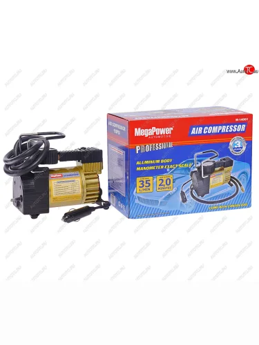 Компрессор автомобильный 35лмин. 10атм. 14А 12V в прикуриватель (сумка) MEGAPOWER MEGAPOWER-AUTOMOTIVE m-14001