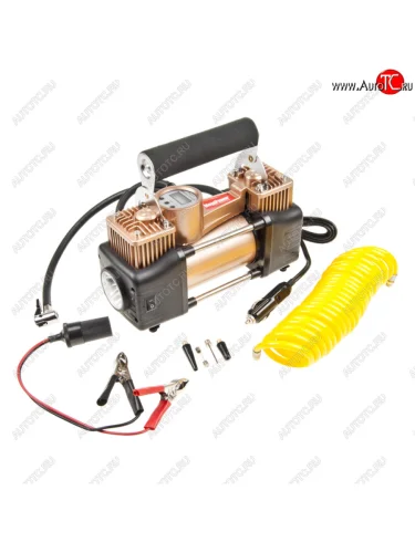 Компрессор автомобильный 65лмин. 10атм. 14A 12V в прикуриватель и на клеммы АКБ MEGAPOWER MEGAPOWER-AUTOMOTIVE m-53019