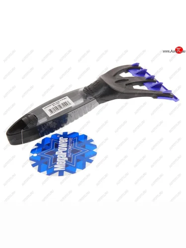 Скребок для льда 24х10см с водосгоном черно-синий MEGAPOWER MEGAPOWER-AUTOMOTIVE m-71024