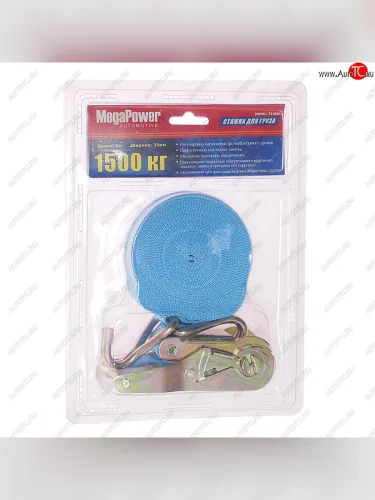 Стяжка крепления груза 1.5т 6м-35мм с храповиком блистер MEGAPOWER MEGAPOWER-AUTOMOTIVE m-73156h