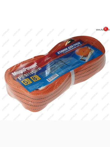 Стяжка крепления груза 5т 8м-50мм (полиэстер) с храповиком MEGAPOWER MEGAPOWER-AUTOMOTIVE m-73508s