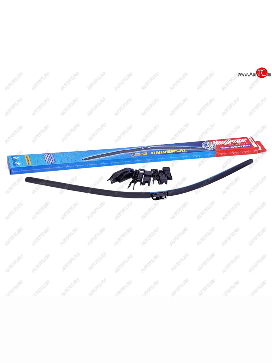 Щетка стеклоочистителя 700мм бескаркасная (7 адаптеров) Universal All Seasons MEGAPOWER MEGAPOWER-AUTOMOTIVE m-75028  в Керчи Республика Крым