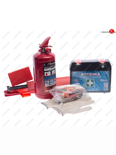 Набор автомобилиста (огнетушитель ОП-2,аптечка,знак,трос 3.5т,перчатки) №3 AGA AGA magador3 AGA magador3