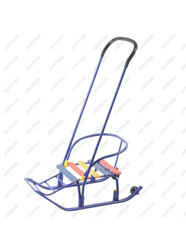 Санки металлические (с колесиками) 5+ Мишутка NO NAME метеор-3005