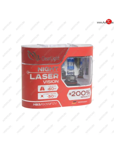 Лампа 12V HB3 65W +200% бокс (2шт.) Night Laser Vision CLEARLIGHT CLEARLIGHT ml9005nlv200