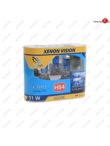 Лампа 12V HB4 55W P22d бокс (2шт.) Xenon Vision CLEARLIGHT CLEARLIGHT ml9006xv