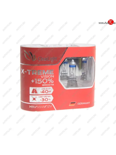 Лампа 12V H11 55W +150% бокс (2шт.) X-treme Vision CLEARLIGHT CLEARLIGHT mlh11xtv150