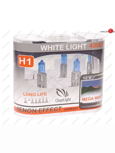Лампа 12V H1 55W P14.5s бокс (2шт.) White Light CLEARLIGHT CLEARLIGHT mlh1wl