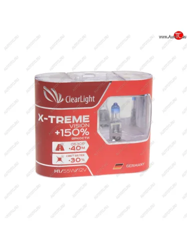 Лампа 12V H1 55W +150% бокс (2шт.) X-treme Vision CLEARLIGHT CLEARLIGHT mlh1xtv150
