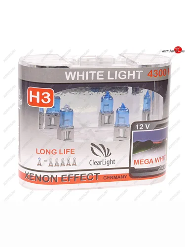 Лампа 12V H3 55W РK22s бокс (2шт.) White Light CLEARLIGHT CLEARLIGHT mlh3wl