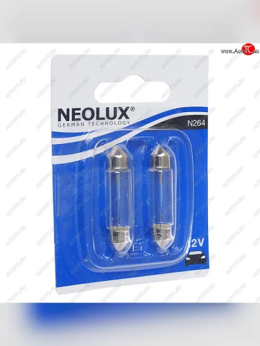 Лампа 12V C10W SV8.5-8 41мм 100лм блистер (2шт.) Standard NEOLUX NEOLUX n264-02b