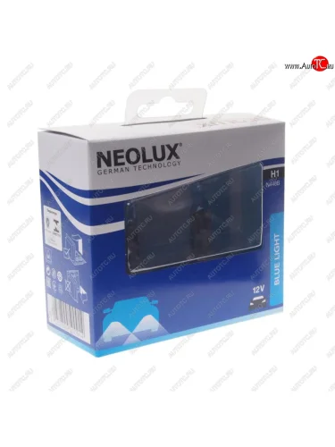 Лампа 12V H1 55W P14.5s 4000K 1550лм бокс (2шт.) Blue Light NEOLUX NEOLUX n448b-2scb