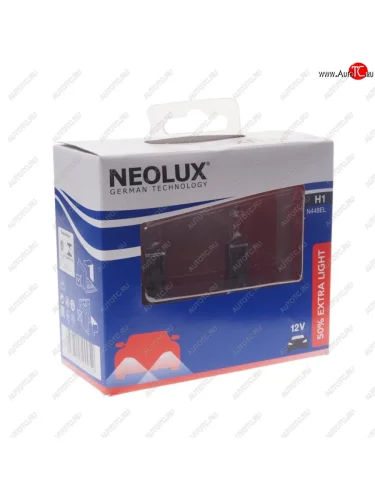 Лампа 12V H1 55W P14.5s +50% 3200K 1550лм бокс (2шт.) Extra Light NEOLUX NEOLUX n448el-2scb