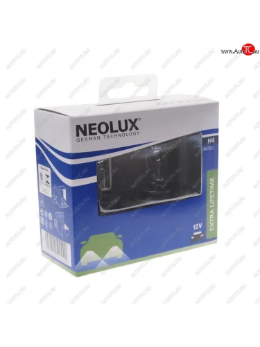 Лампа 12V H4 6055W P43t 16501000лм бокс (2шт.) Extra Lifetime NEOLUX NEOLUX n472ll-2scb