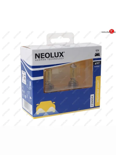 Лампа 12V H7 55W PX26d 2600K 1500лм бокс (2шт.) Weather Light NEOLUX NEOLUX n499w-2scb