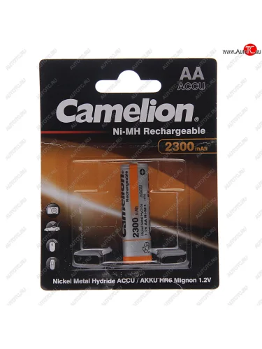 Батарейка AA HR6 1.2V аккумулятор Ni-MH 2300mAh блистер 2шт. (цена за 1шт.) CAMELION CAMELION nh-aa2300bp2