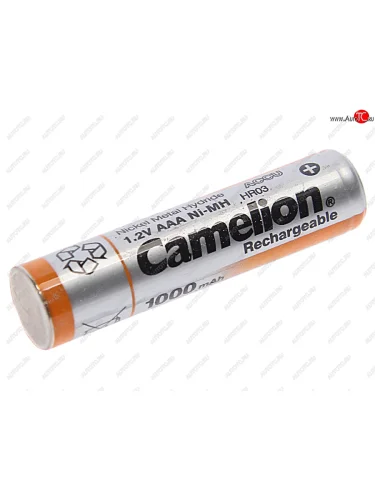 Батарейка AAA HR03 1.2V аккумулятор Ni-MH 1000mAh блистер 2шт. (цена за 1шт.) CAMELION CAMELION nh-aaa1000bp2