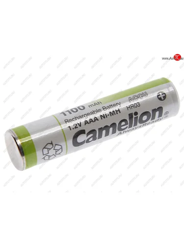 Батарейка AAA HR03 1.2V аккумулятор Ni-MH 1100mAh блистер 2шт. (цена за 1шт.) CAMELION CAMELION nh-aaa1100bp2