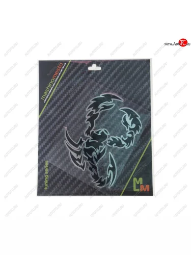 Наклейка виниловая светоотражающая Скорпион черный 11х11см MASHINOKOM MASHINOKOM nkt 0528