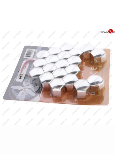 Колпачок для колесных болтов и гаек под ключ 21мм пластик хром 21шт. со съемником SAVE CAR SAVE CAR нс075