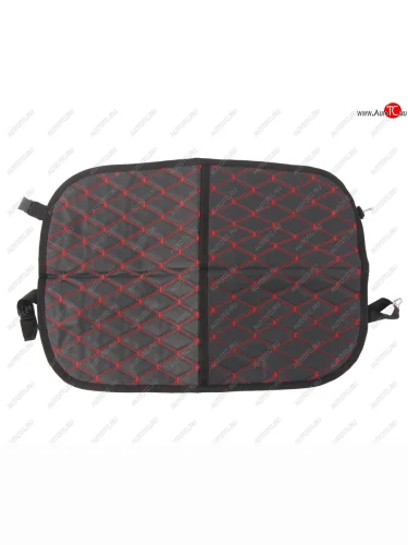 Накидка защитная на спинку сиденья экокожа черно-красная FOR CARS FOR CARS nz121