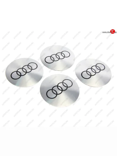 Эмблема диска колесного AUDI сер. (6см) металл комплект 4шт. MASHINOKOM MASHINOKOM nzd6 010