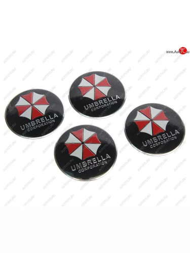 Эмблема диска колесного АМБРЕЛЛА чер. (6см) металл комплект 4шт. MASHINOKOM MASHINOKOM nzd6 056-01