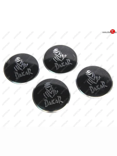 Эмблема диска колесного ДАКАР черная (6см) металл комплект 4шт. MASHINOKOM MASHINOKOM nzd6 097