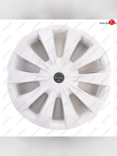 Колпак колеса R-13 белый ОКТАВА комплект 4шт. NO NAME октава бл r-13