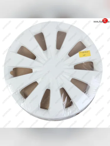 Колпак колеса R-15 белый ОКТАВА комплект 4шт. NO NAME октава бл r-15