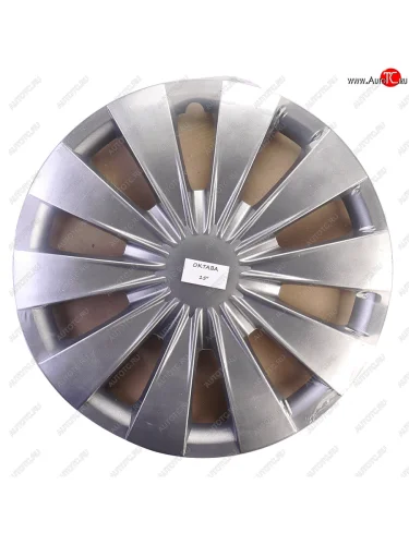 Колпак колеса R-15 серый ОКТАВА комплект 4шт. NO NAME октава r-15