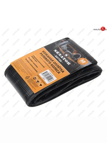 Оплетка руля (M) 37-39см карбон без обода экокожа Dayton SENATOR SENATOR opls2001