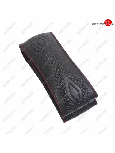 Оплетка руля (M) 37-39см черная экокожа тиснение сшивная Houston SENATOR SENATOR opls2301