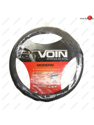 Оплетка руля (M) 37-39см черная экокожа Modern VOIN VOIN oplv0301