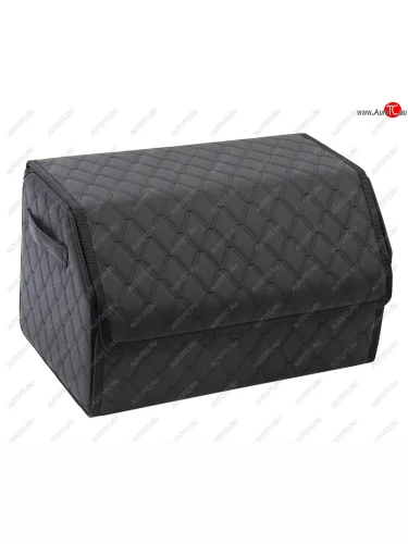 Органайзер в багажник 50х30х30см 3D экокожа черный кант черный дв.ромб FOR CARS FOR CARS orgd50111