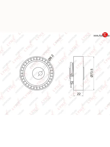Ролик ГРМ RENAULT Clio,Logan,Laguna,Megane,Scenic (10-) (1.41.6) натяжителя LYNX LYNX pb1028