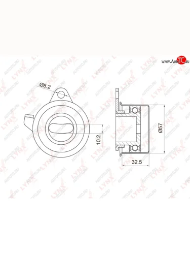 Ролик ГРМ MITSUBISHI Colt (1.31.5),Lancer (03-) (1.6) натяжителя LYNX LYNX pb1032