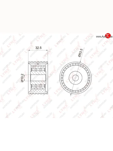 Ролик ГРМ RENAULT Logan (12-) обводной LYNX LYNX pb3028