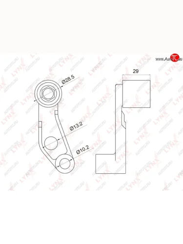 Ролик ГРМ VW Bora,Caddy,Golf,Polo AUDI A2 SEAT SKODA (1.41.6) обводной (с кронштейном) LYNX LYNX pb3030