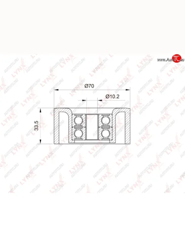 Ролик приводного ремня NISSAN Juke (10-),Tiida (07-),Qashqai (07-13) натяжителя LYNX LYNX pb5013