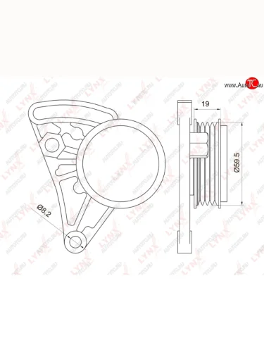 Ролик приводного ремня VW Passat (00-) LYNX LYNX pb5037