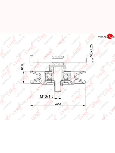 Ролик приводного ремня DAEWOO Nexia натяжителя кондиционера LYNX LYNX pb5083