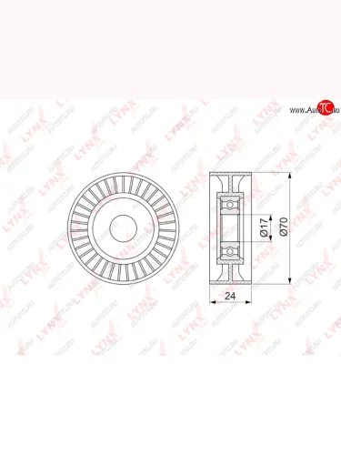 Ролик приводного ремня TOYOTA Yaris (05-11) натяжной LYNX LYNX pb5129