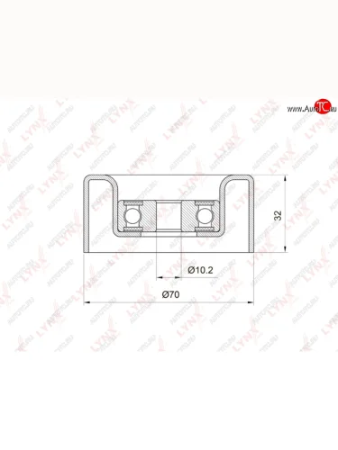 Ролик приводного ремня TOYOTA Camry (06-) обводной LYNX LYNX pb7032
