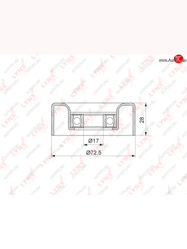 Ролик приводного ремня MAZDA 3 (03-) (1.62.0) LYNX LYNX pb7047